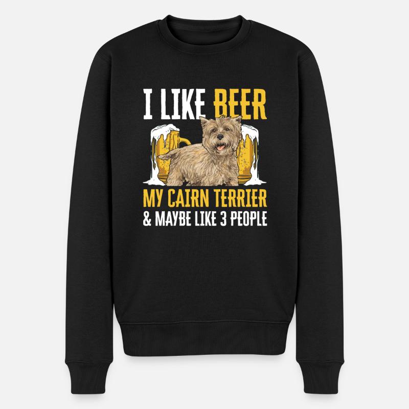 Cairn Terrier Chien - Pull Premium bio Homme - noir