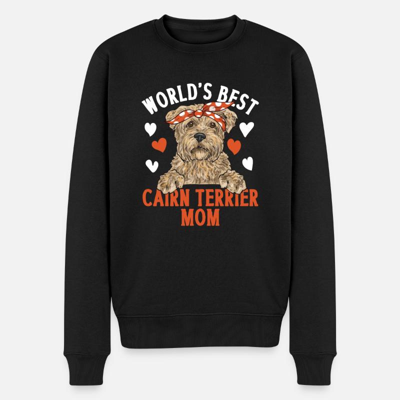 Varde Terrier Hund - Økologisk premium-sweatshirt til mænd - sort