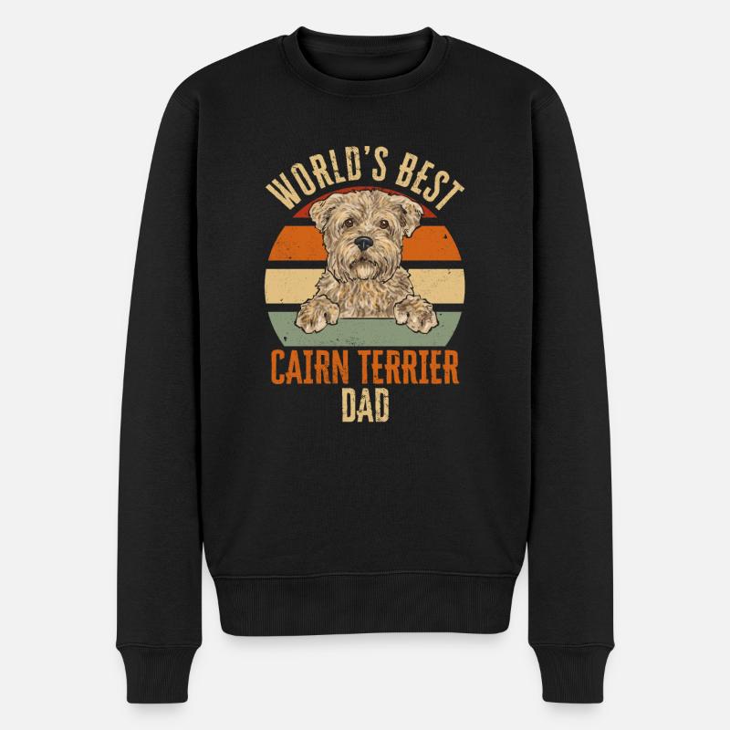 Cairn Terrier Chien - Pull Premium bio Homme - noir