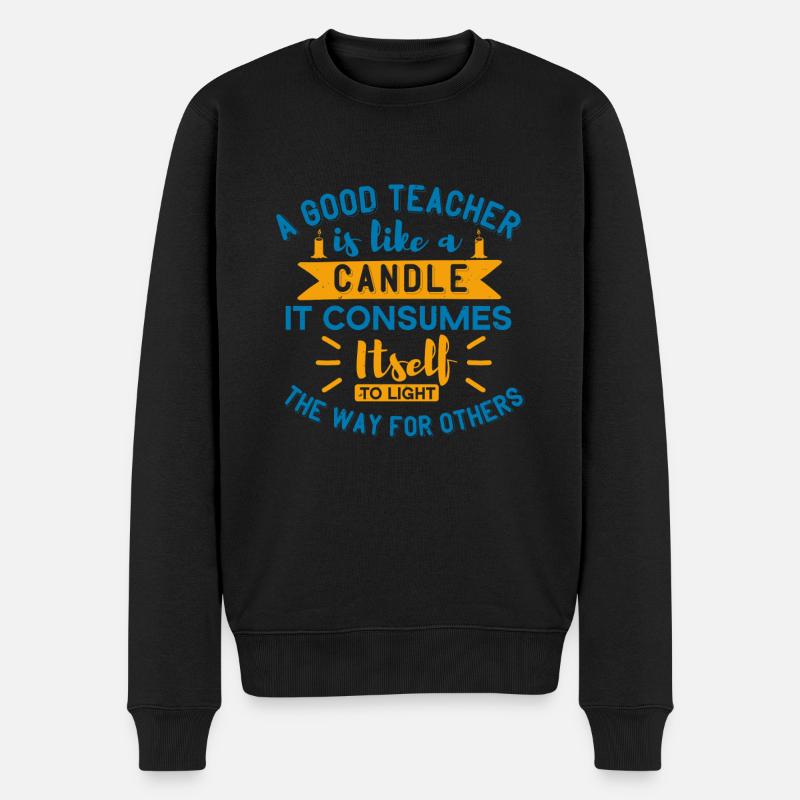 UNE BONNE BOUGIE DE PROFESSEUR IL CONSOMME ILVENDRE - Pull Premium bio Homme - noir