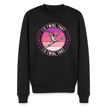 Bâton tourbillonnant tige tournant je ferais tournoyer ça - Pull Premium bio Homme - noir - Devant - Nico (187cm)