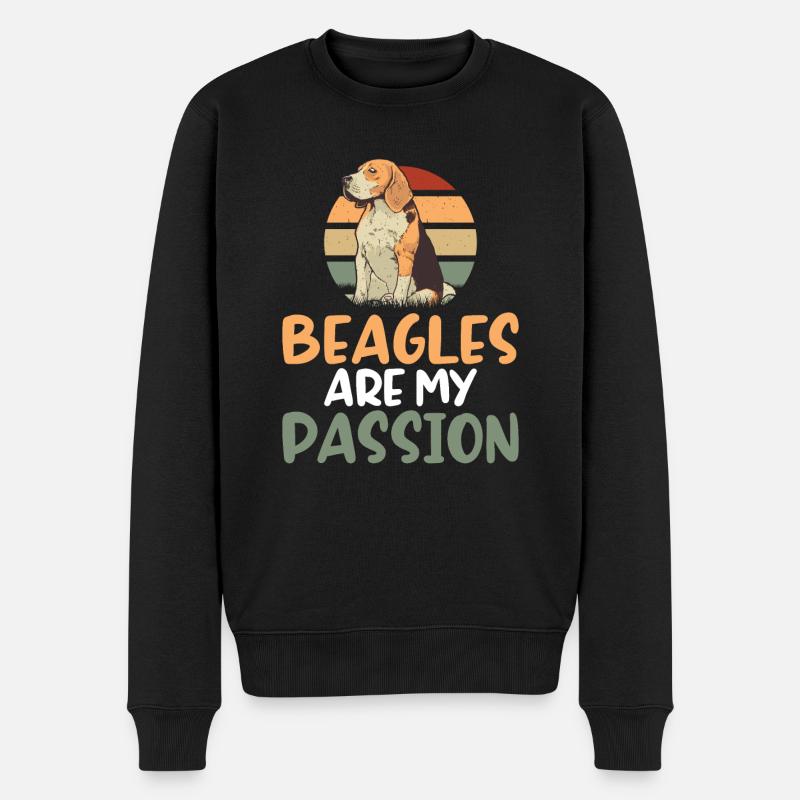 Beagle Geschenk Beagle Besitzer - Männer Premium Bio Pullover - Schwarz