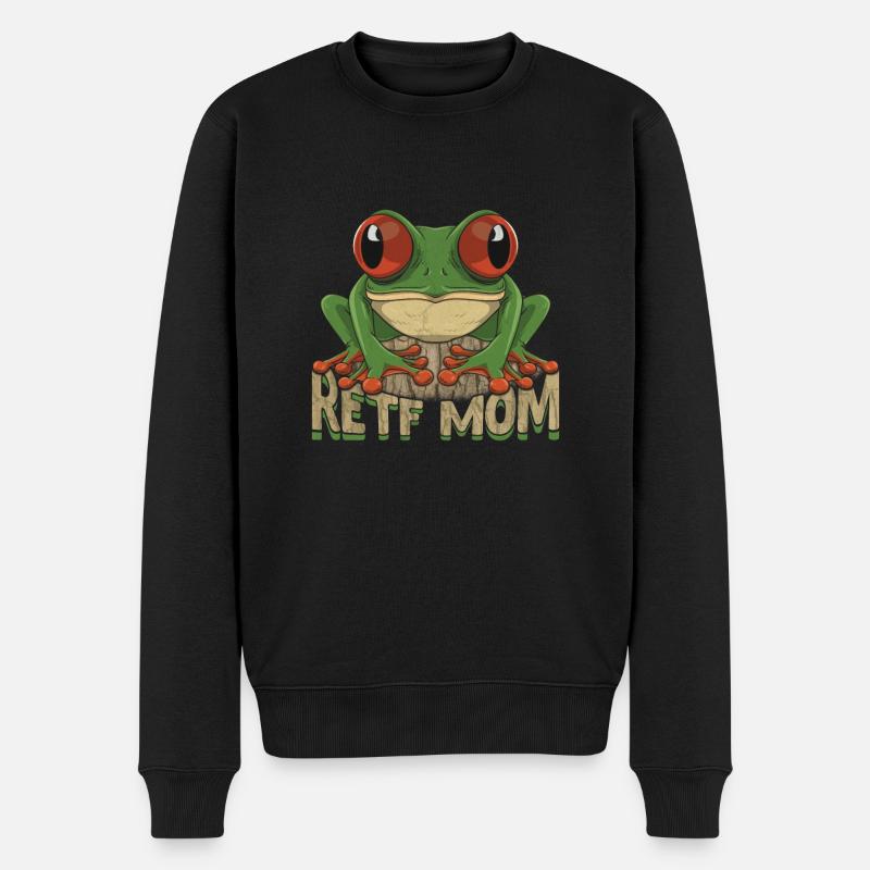 Conception de grenouille aux yeux rouges pour un chasseur de grenouilles - Pull Premium bio Homme - noir