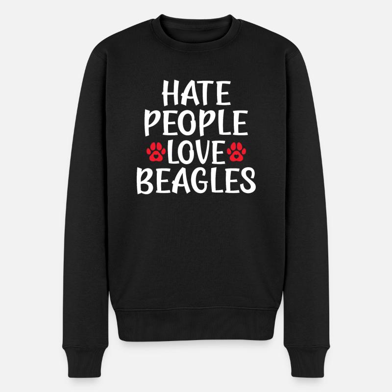 Beagle Geschenk Beagle Besitzer - Männer Premium Bio Pullover - Schwarz