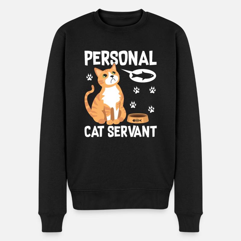 Lustiges persönliches - Männer Premium Bio Pullover - Schwarz