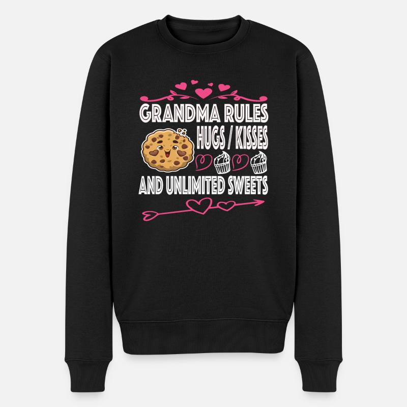 Idée cadeau grand-mère grand-mère - Pull Premium bio Homme - noir