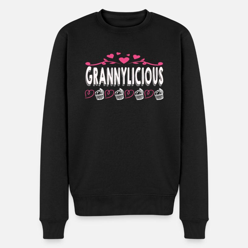 Oma Omi Großmutter Geschenkidee - Männer Premium Bio Pullover - Schwarz