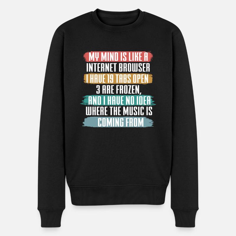 Lustiger Informatiker Spruch, Informatik - Männer Premium Bio Pullover - Schwarz