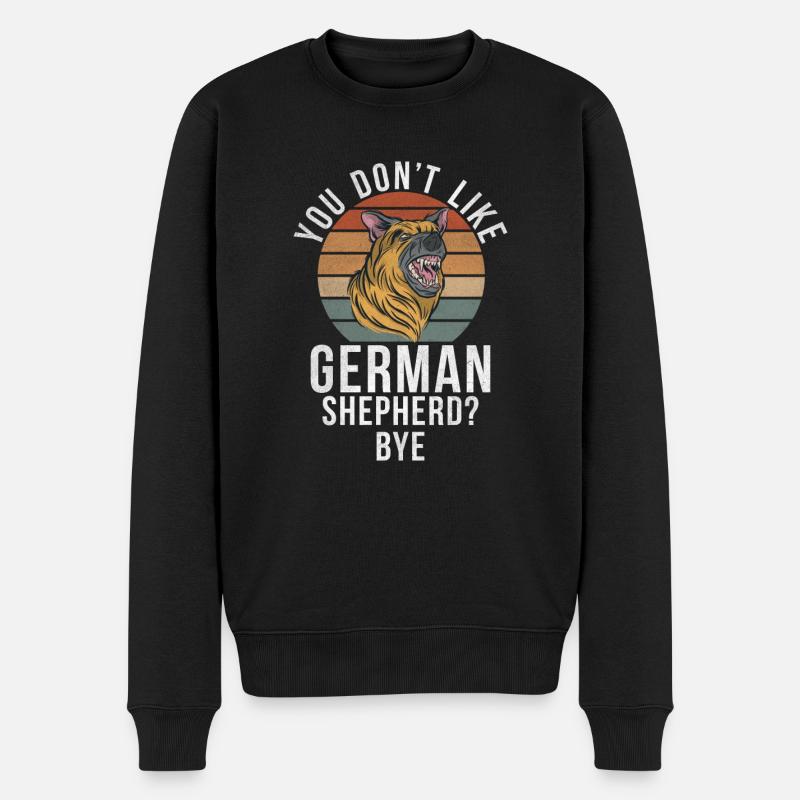 Deutscher Schäferhund Geschenke - Männer Premium Bio Pullover - Schwarz