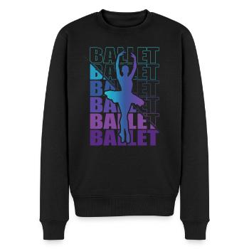 Ballett, Ballerina, Girl, Mädchen, Tanzen - Männer Premium Bio Pullover - Schwarz - Vorne - Nico (187cm)
