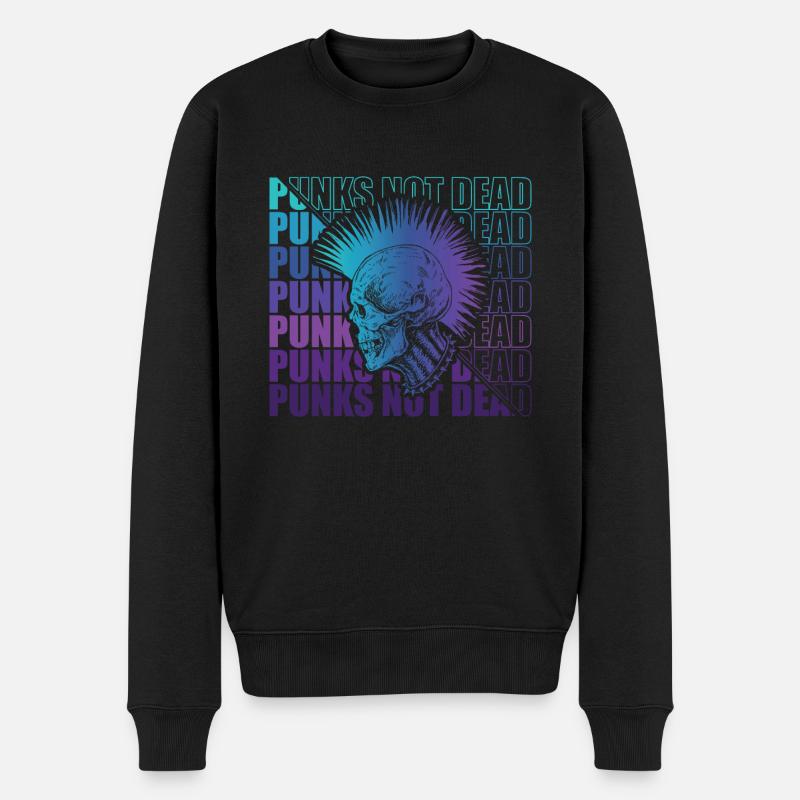 Punk Rock Pogo Anarchie Punks Punk Rocker Punk - Männer Premium Bio Pullover - Schwarz