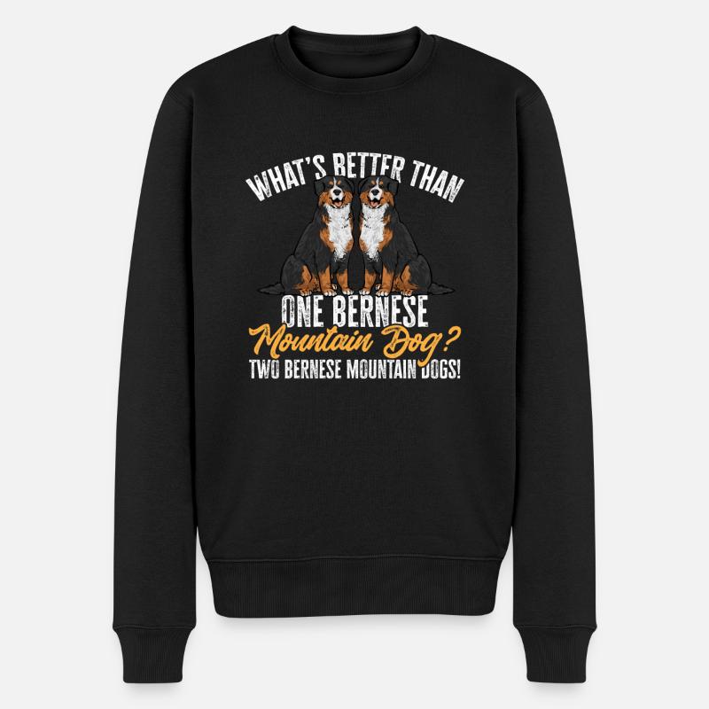 Berner Sennenhund - Männer Premium Bio Pullover - Schwarz