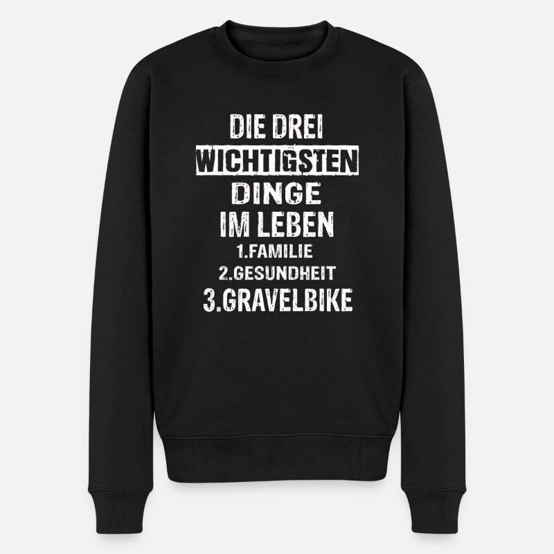 Gravel Bike - Männer Premium Bio Pullover - Schwarz