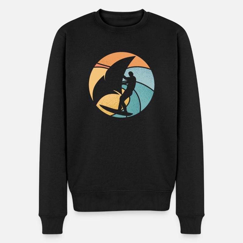 Wingsurf sur une vague - Pull Premium bio Homme - noir