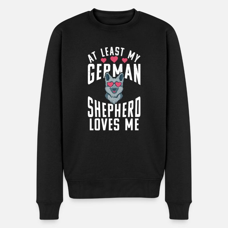 Deutscher Schäferhund Geschenke - Männer Premium Bio Pullover - Schwarz