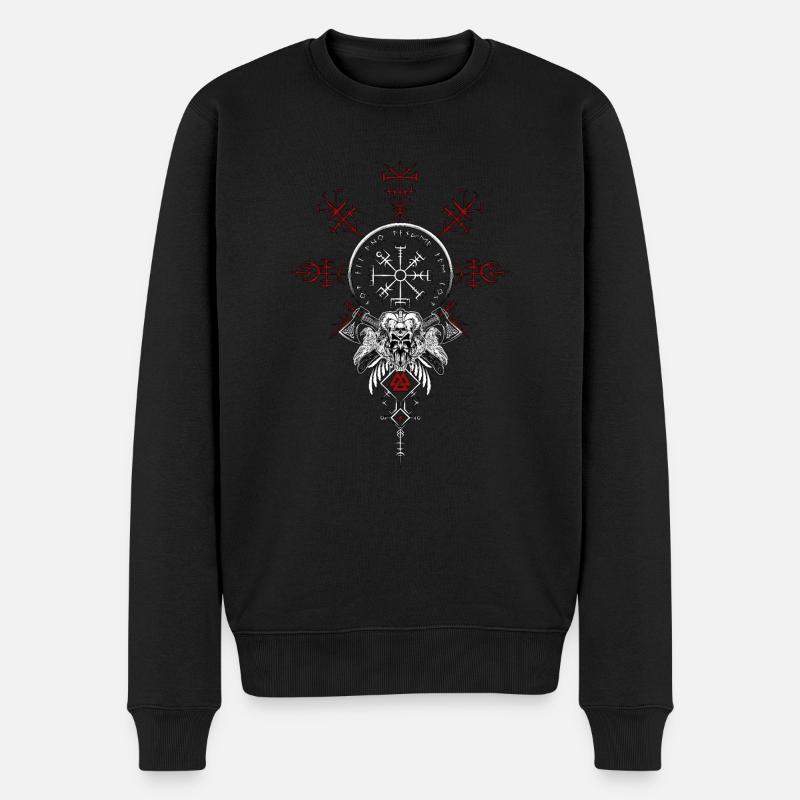 Celtic Vikinger Vegvisir compas Vikings - Pull Premium bio Homme - noir