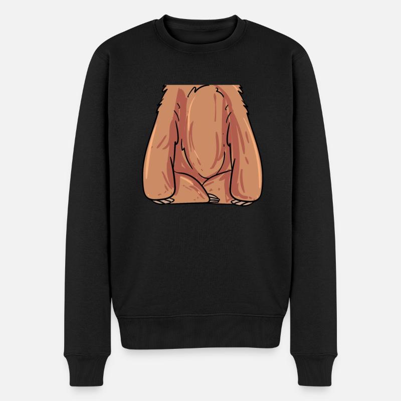 Faultier Kostüm - Männer Premium Bio Pullover - Schwarz