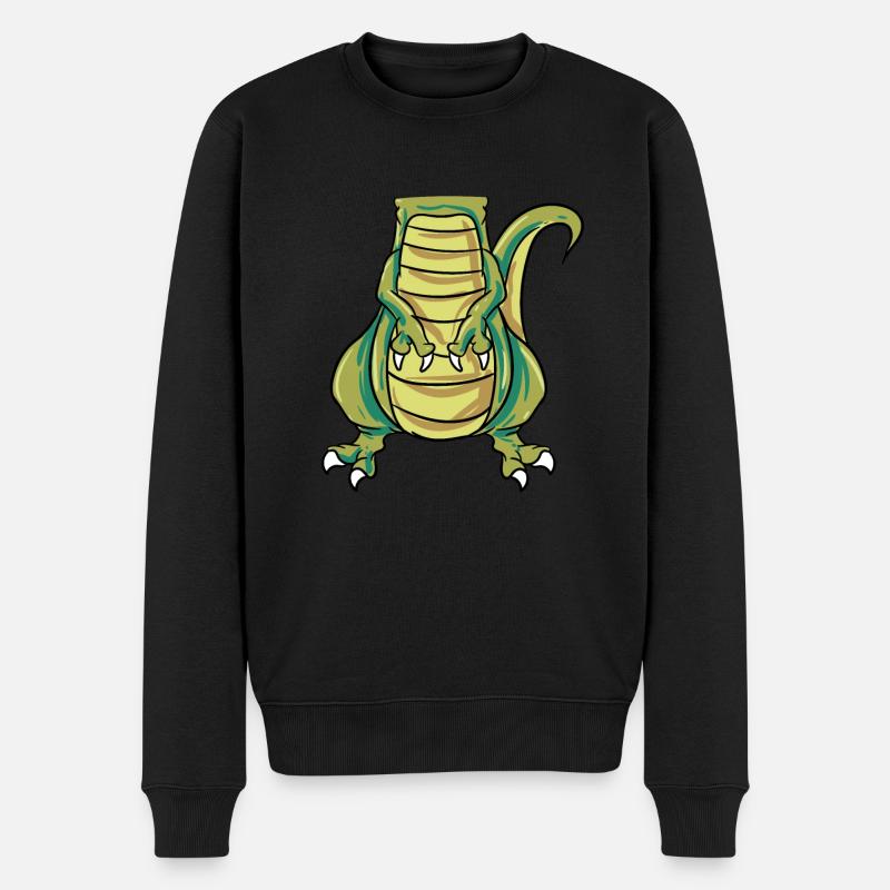 T Rex Kostüm - Männer Premium Bio Pullover - Schwarz