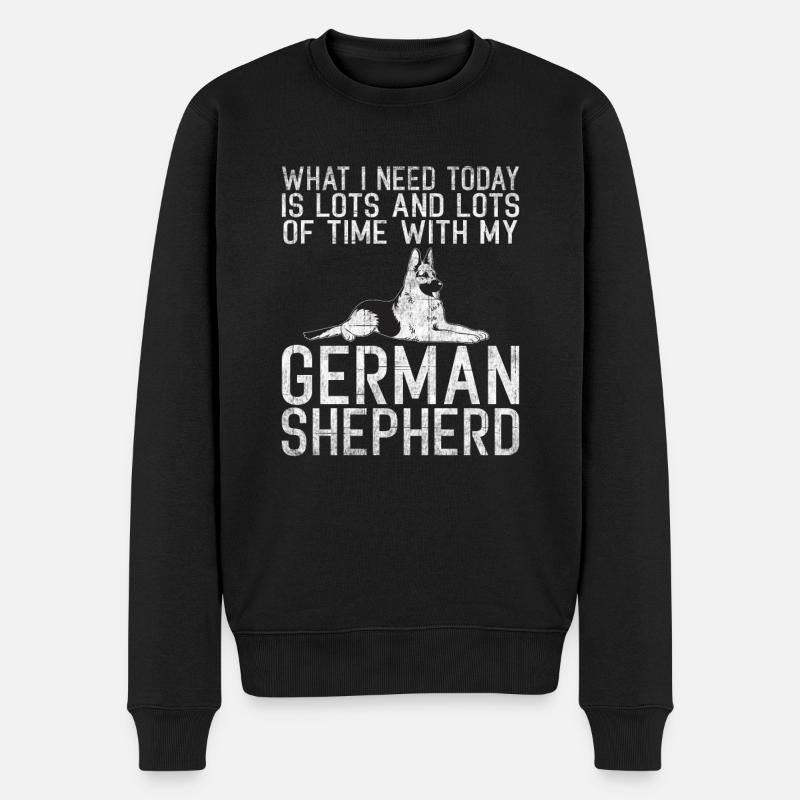 Deutscher Schäferhund Geschenke - Männer Premium Bio Pullover - Schwarz