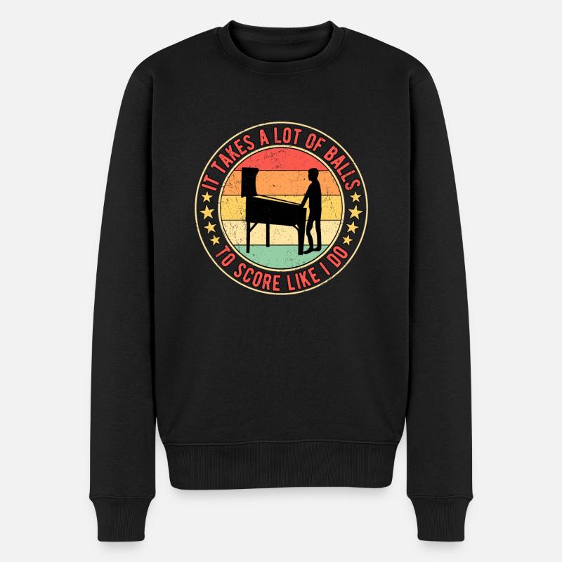 Joueur de flipper - Pull Premium bio Homme - noir