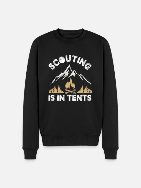 Scouting Is In Tents - Men's Premium Organic Jumper - black