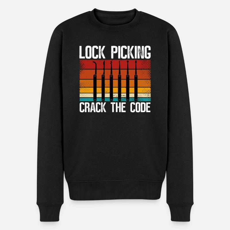 Lockpicking cracks the code - Men's Premium Organic Jumper - black