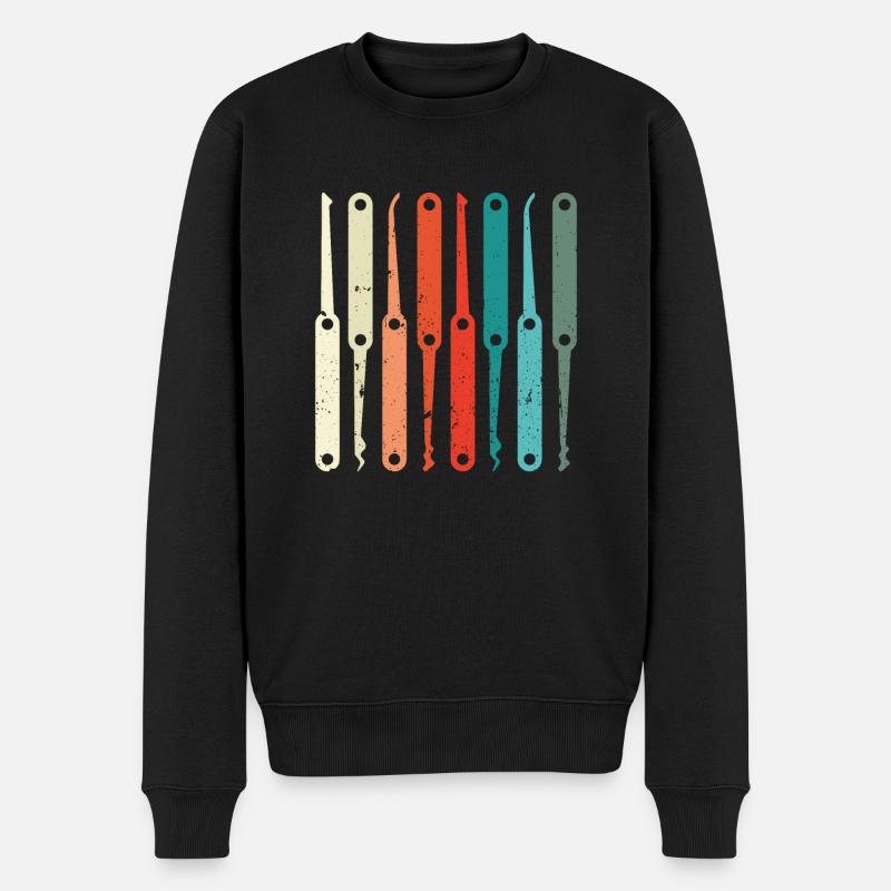 Lock picking Farbig - Männer Premium Bio Pullover - Schwarz