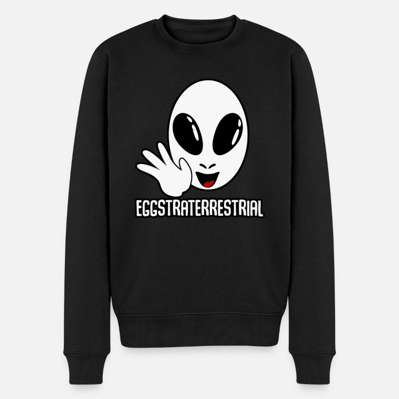 Oeuf extraterrestre Tête d’oeuf extraterrestre - Pull Premium bio Homme - noir