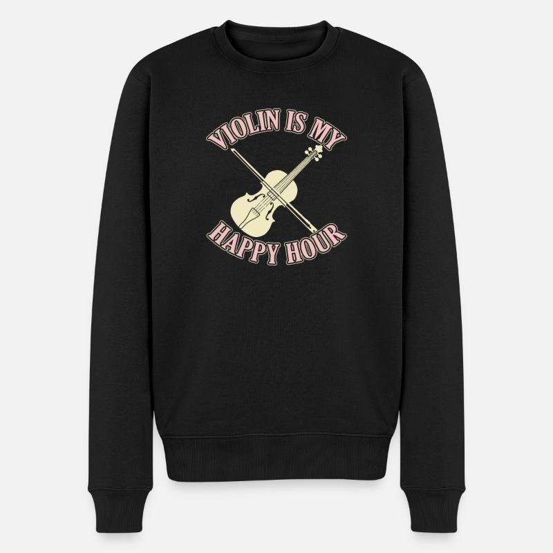 Violon Violon Happy - Pull Premium bio Homme - noir