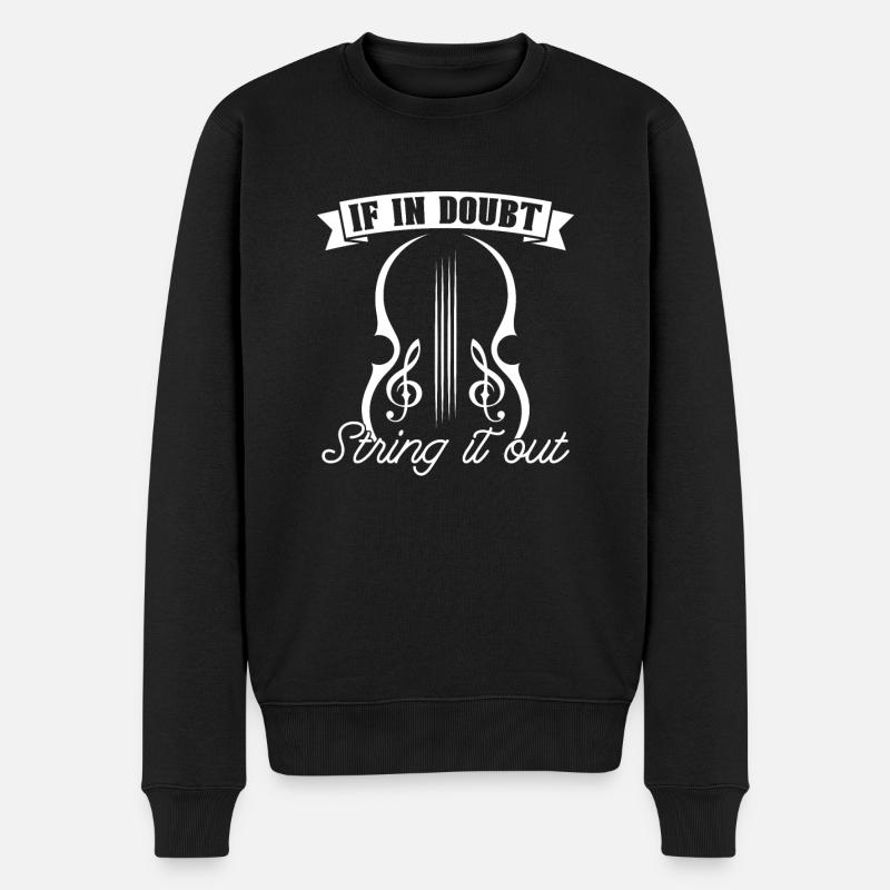 Cordes de violon de violon - Pull Premium bio Homme - noir