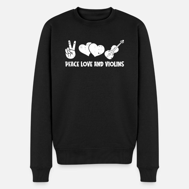 Violon Violon Amour - Pull Premium bio Homme - noir