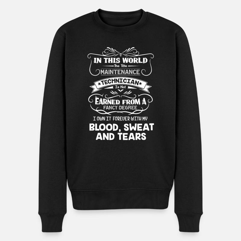 Forever Title Maintenance Technician - Men's Premium Organic Jumper - black