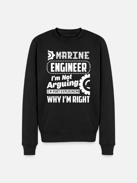Marine Engineer Proud Marine Engineer - Men's Premium Organic Jumper - black