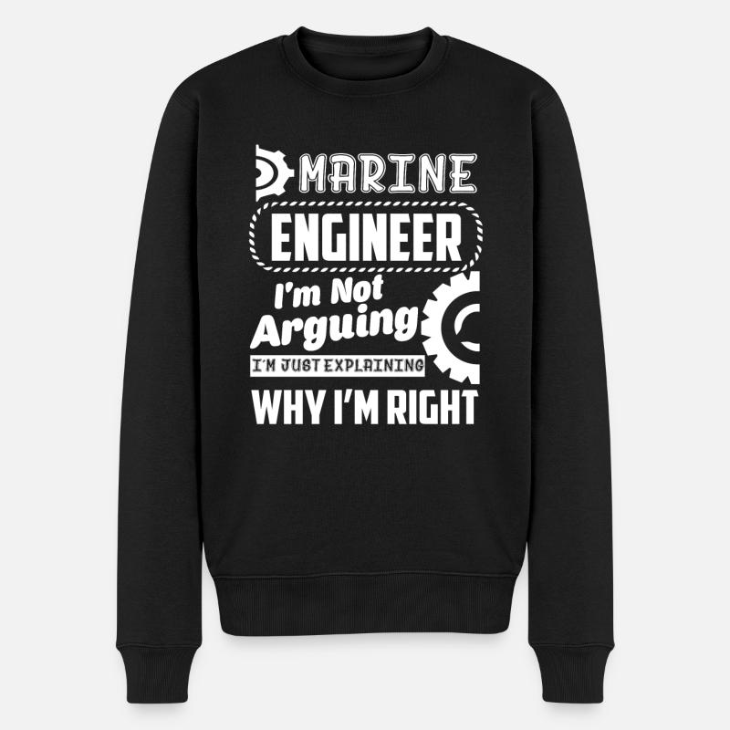 Marine Engineer Proud Marine Engineer - Men's Premium Organic Jumper - black