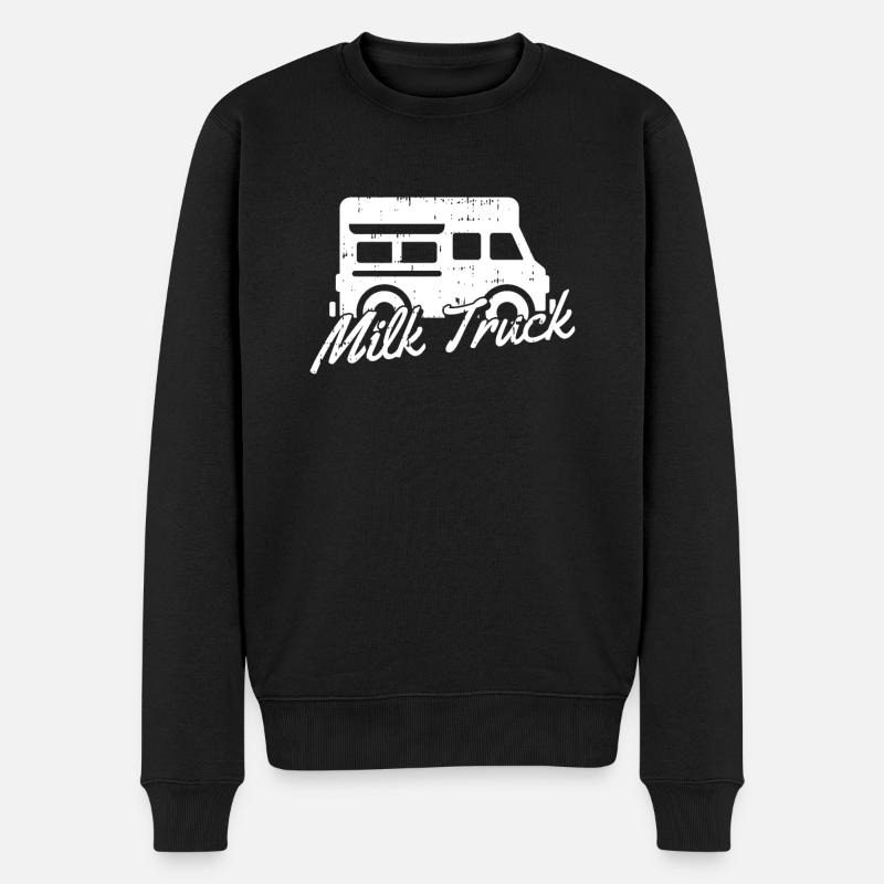 Wagon de lait de vache - Pull Premium bio Homme - noir
