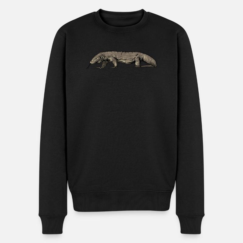 Dragon de Komodo I Motif de dragon de Komodo pour reptiles - Pull Premium bio Homme - noir
