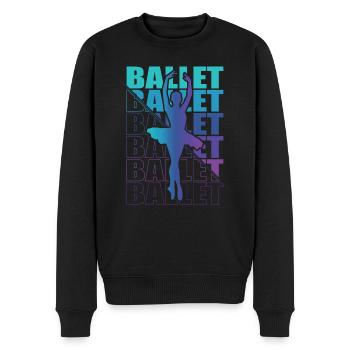 Ballett, Ballerina, Girl, Mädchen, Tanzen - Männer Premium Bio Pullover - Schwarz - Vorne - Nico (187cm)