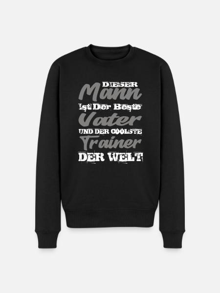 Vater Und Trainer - Männer Premium Bio Pullover - Schwarz