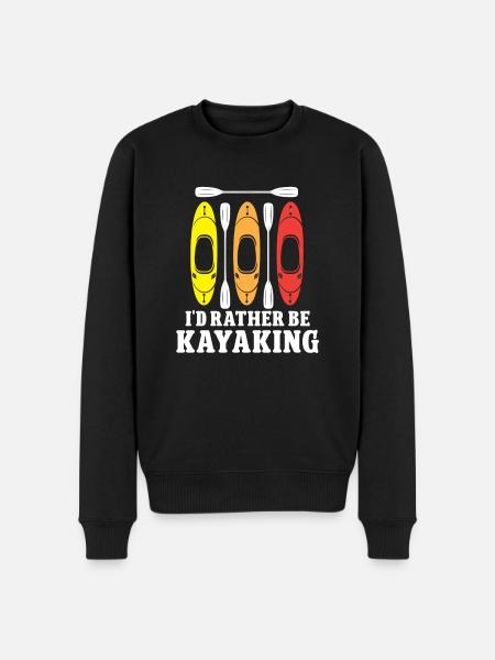 I'd rather be Kayaking - Men's Premium Organic Jumper - black