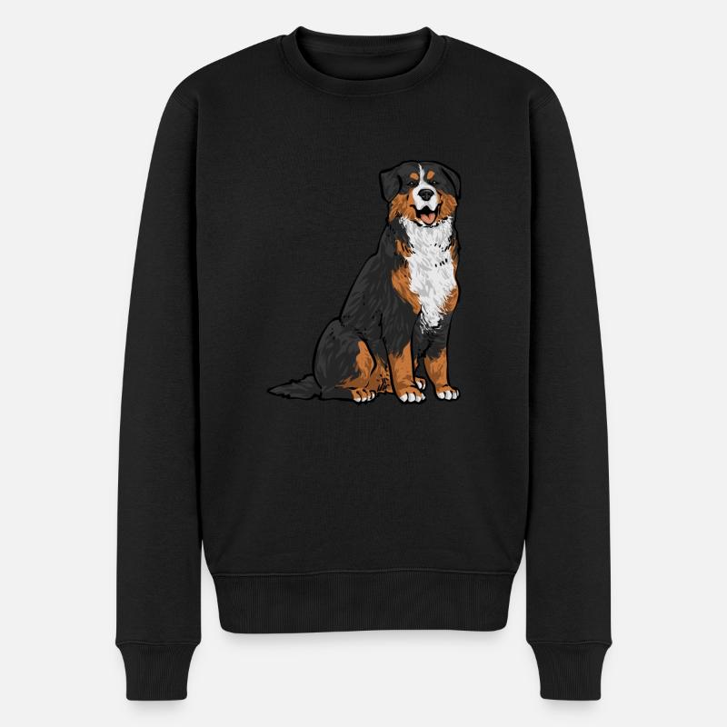 Berner Sennenhund - Männer Premium Bio Pullover - Schwarz