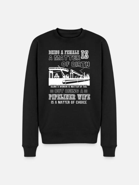 Pipelayer Being A Pipelayer Wife - Men's Premium Organic Jumper - black