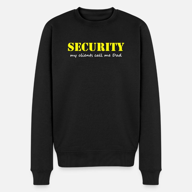 Vater ist Security Seine Kinder Nennen Ihn Papa - Männer Premium Bio Pullover - Schwarz