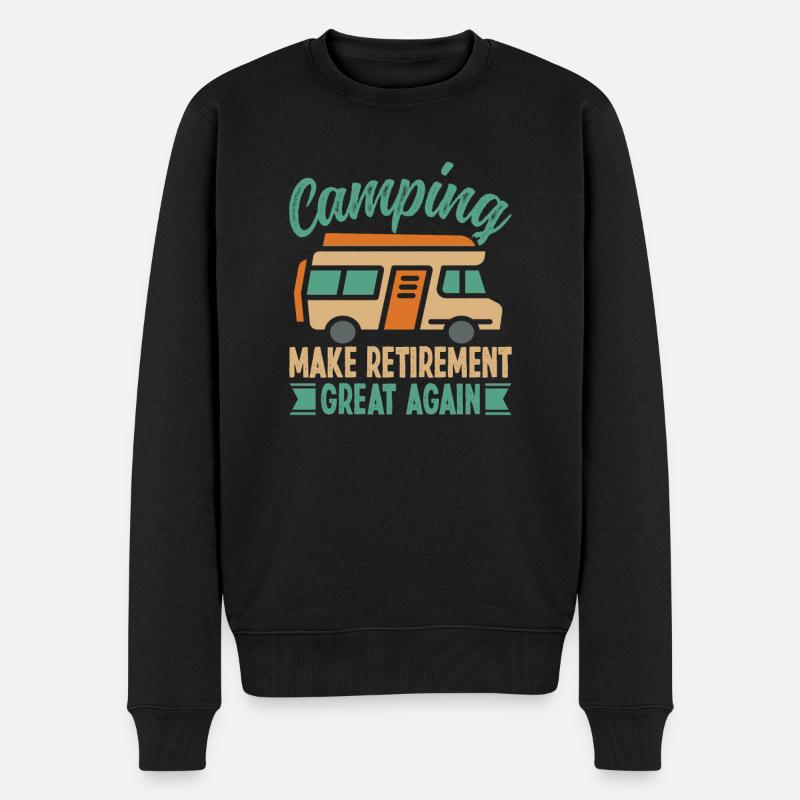 Camping Retirement Outdoor Design - Pull Premium bio Homme - noir