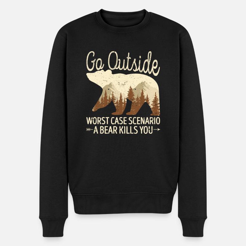 Bring a compass It's embarrassing - Men's Premium Organic Jumper - black