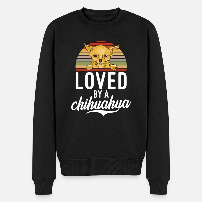 Chihuahua Geschenke Chihuahua Besitzer - Männer Premium Bio Pullover - Schwarz