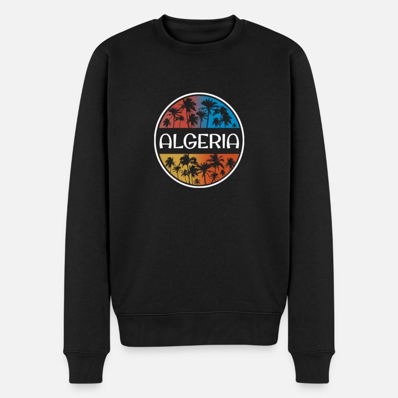 Algérie Afrique Vacances élégantes Souvenir Palmier - Pull Premium bio Homme - noir