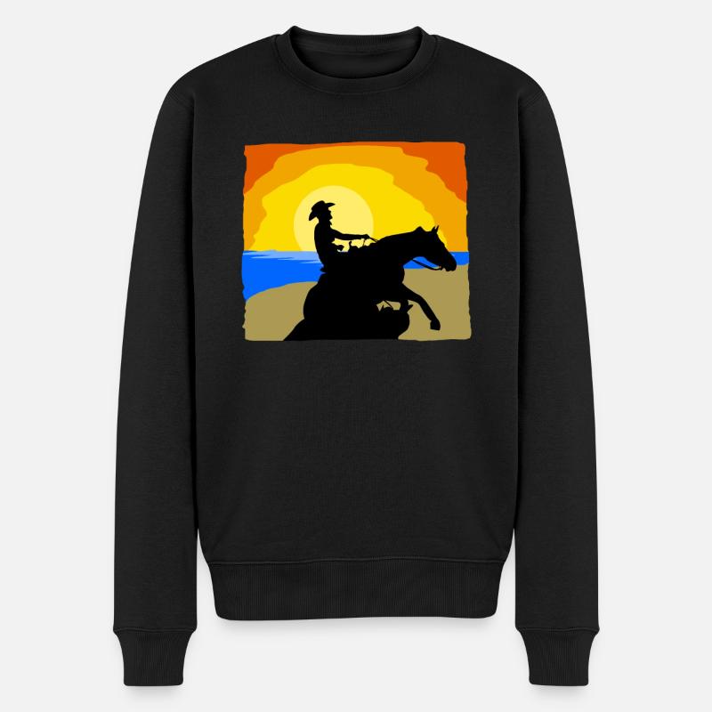 Reining Équitation Plage Western Riding - Pull Premium bio Homme - noir