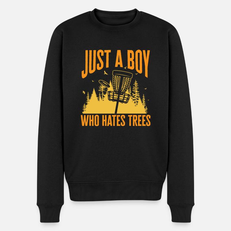 Discgolf Disc Golf Frisbee - Männer Premium Bio Pullover - Schwarz