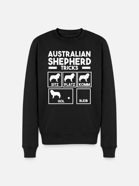 Hund Australian Shepherd - Männer Premium Bio Pullover - Schwarz