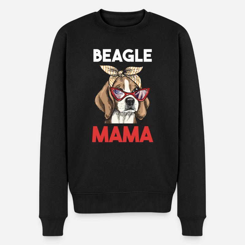 Dog Beagle Mama - Pull Premium bio Homme - noir